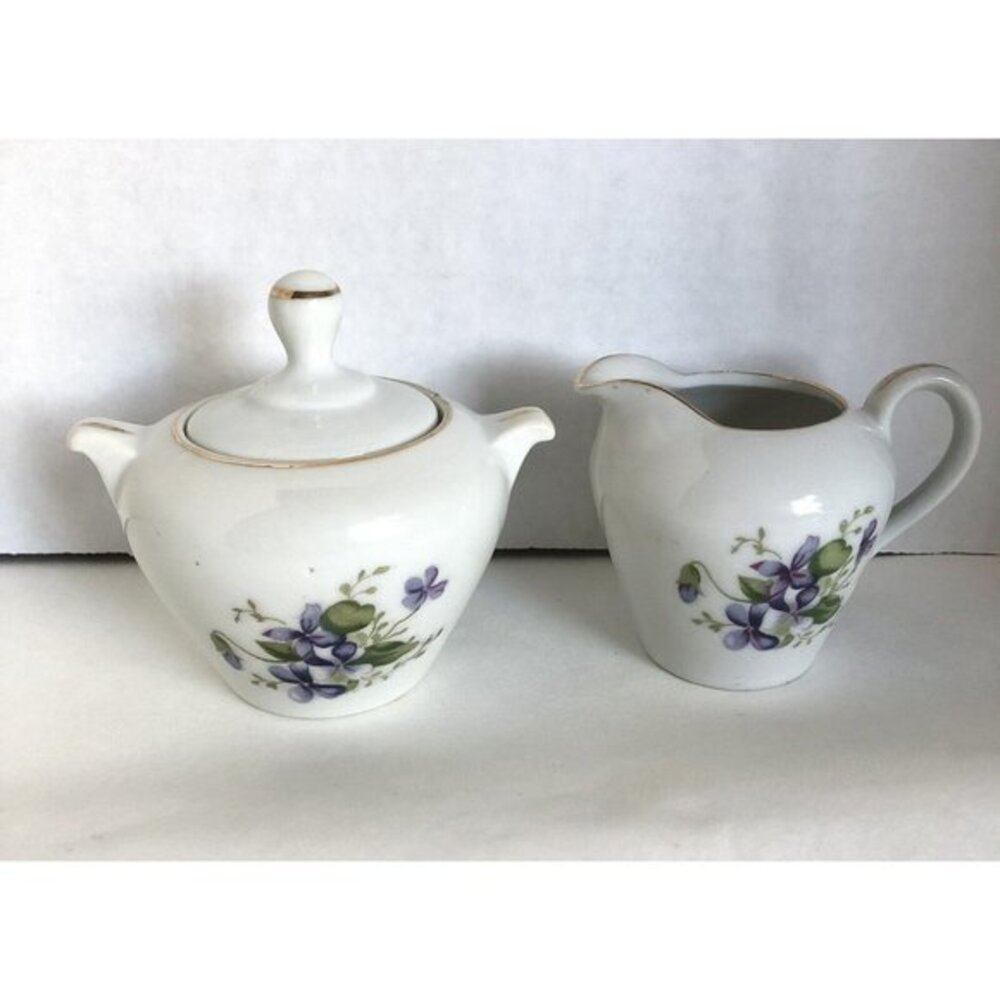 Sugar And Creamer Porcelain